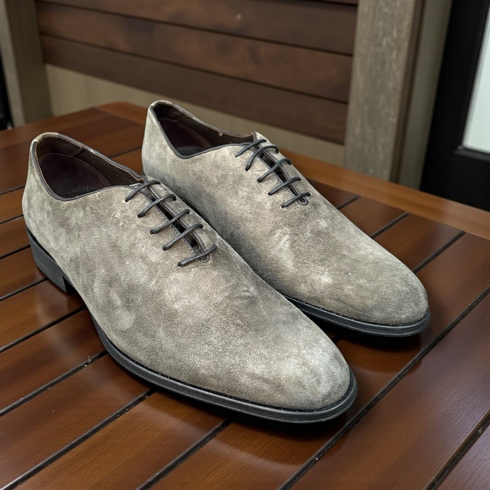 Marc Joseph Mens Lace up Watts St Gray Oxford Dress Shoe in Gray Size 7